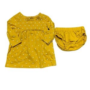Carter's | Yellow Baby Girl Polka Dot Outfit | 3M